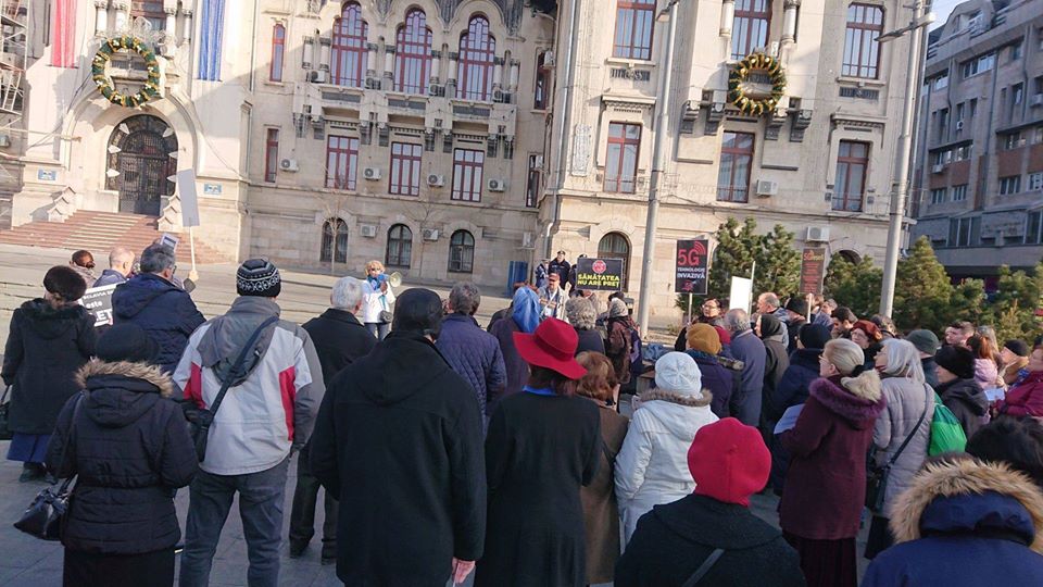 5G protest Craiova