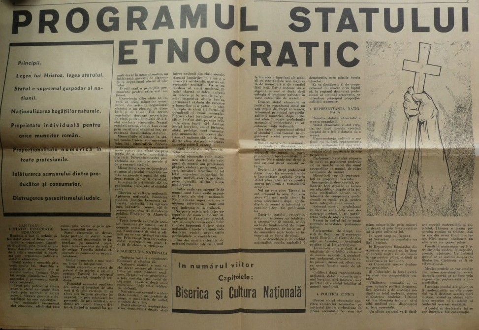 Programul Statului Etnocratic - Revista „Sfarmă Piatră” din 30 mai 1937