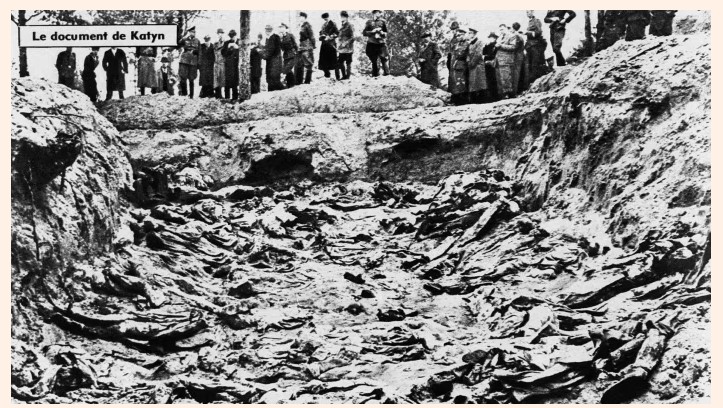 Groapă comună descoperită la Katyn. Sursa: Keystone-France/Gamma-Keystone/Getty
