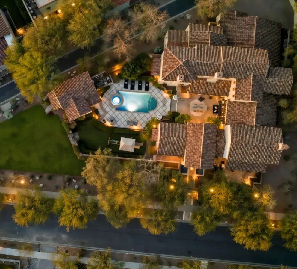 Conacul lui Charlie Kirk - vedere aeriană. Sursa foto: Crazy Luxury Homes