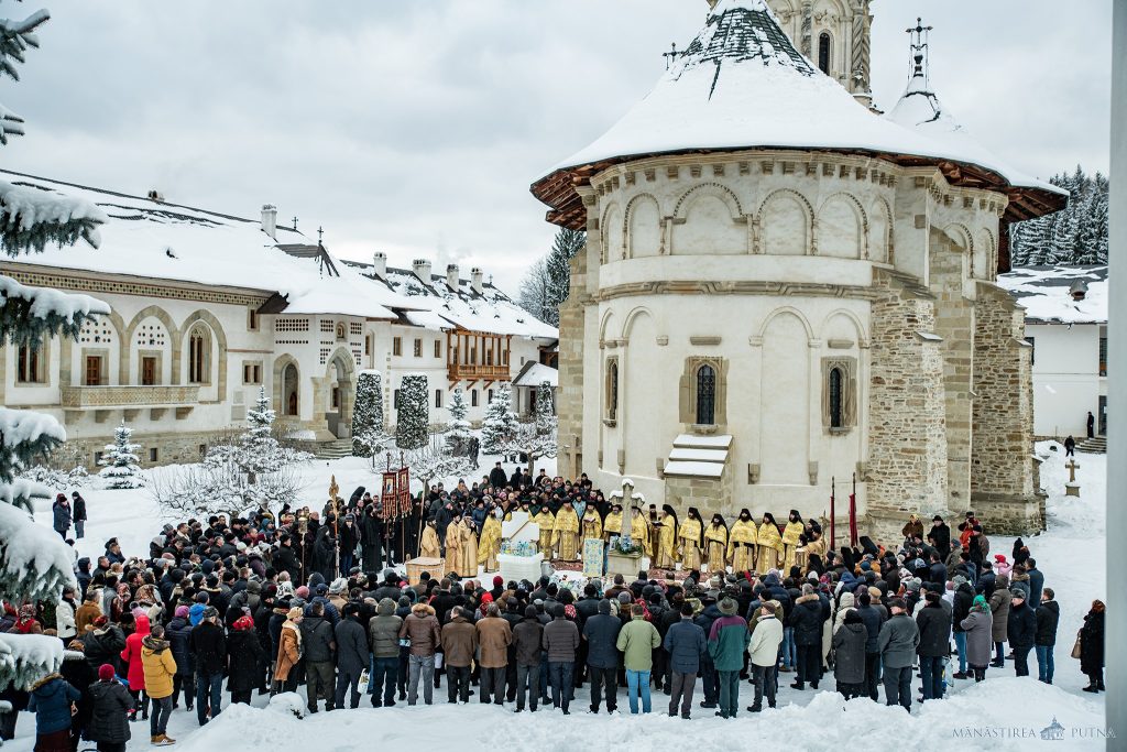 Slujba de Bobotează. Sursa: Basilica/Mânăstirea Putna