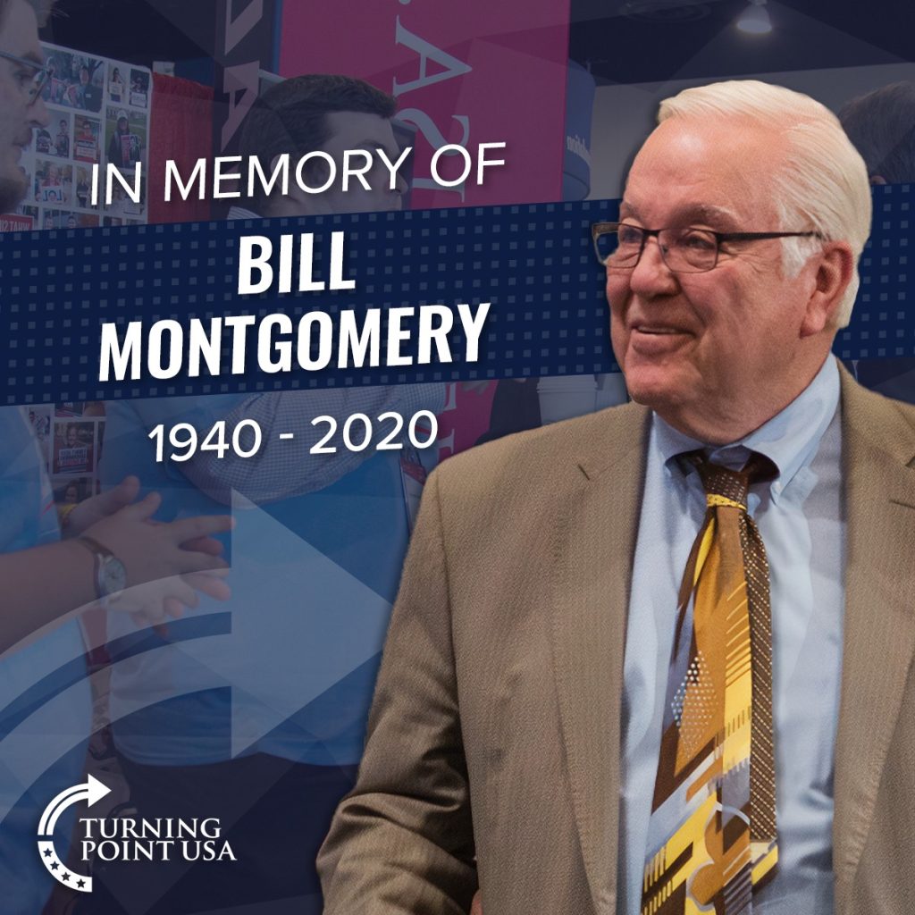 William „Bill” Thomas Montgomery - mentorul și primul mare finanțator al lui Charlie Kirk. Sursa foto: Facebook/Turning Point USA