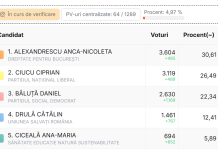 Excitație „suveranistă”: după numărarea a 5% din secțiile de votare, Alexandreasca era pe primul loc! Chiote la Realitatea Plus
