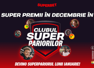 Premii de 452.000 de lei, în decembrie, în Clubul SuperPariorilor by Superbet!