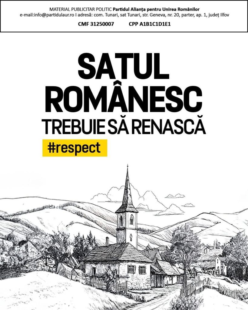 Material de propagandă electorală folosit de AUR / FOTO: Facebook