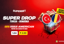 Super Drop marca Superbet: cotă 2,00 pe gol marcat în Turcia – România!